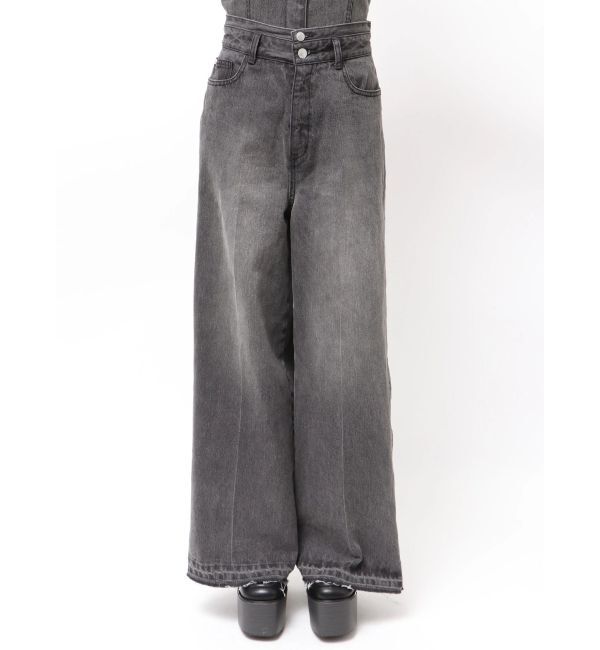 MURUA「サイドZIPスリットワイドデニム【セットアップ着用可】」|デニム|