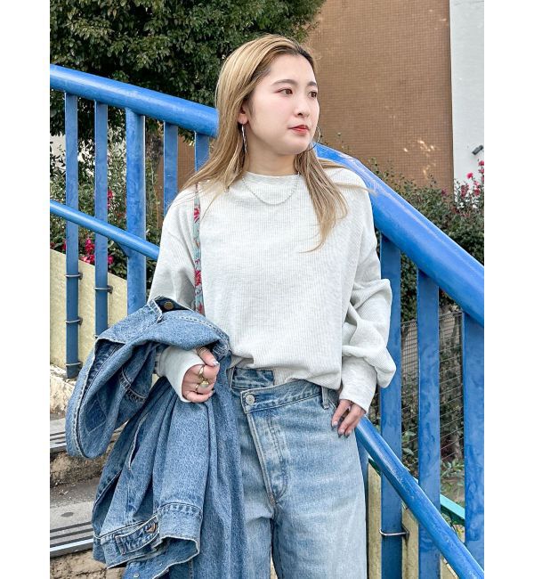 Ungrid「【WEB限定】スリーブボリュームワッフルロングスリーブTee」|Tシャツ・カットソー|