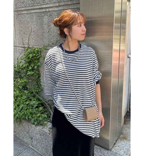 Ungrid「【WEB限定】スリーブボリュームワッフルロングスリーブTee」|Tシャツ・カットソー|