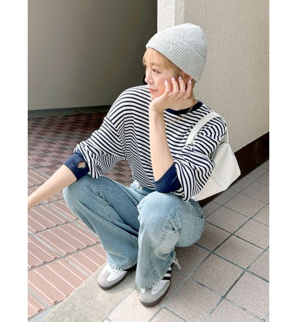 Ungrid「【WEB限定】スリーブボリュームワッフルロングスリーブTee」|Tシャツ・カットソー|