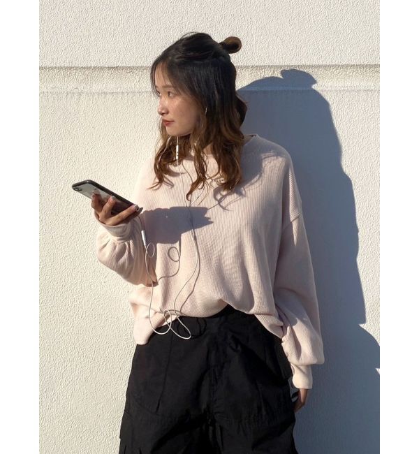 Ungrid「【WEB限定】スリーブボリュームワッフルロングスリーブTee」|Tシャツ・カットソー|