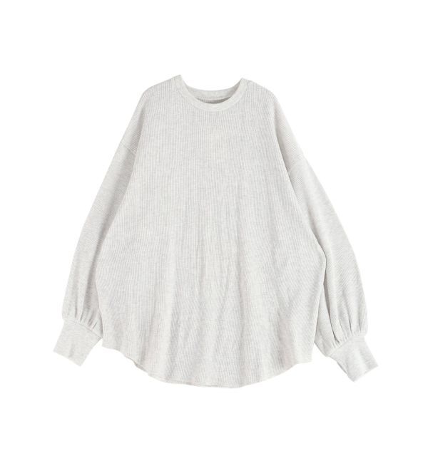 Ungrid「【WEB限定】スリーブボリュームワッフルロングスリーブTee」|Tシャツ・カットソー|