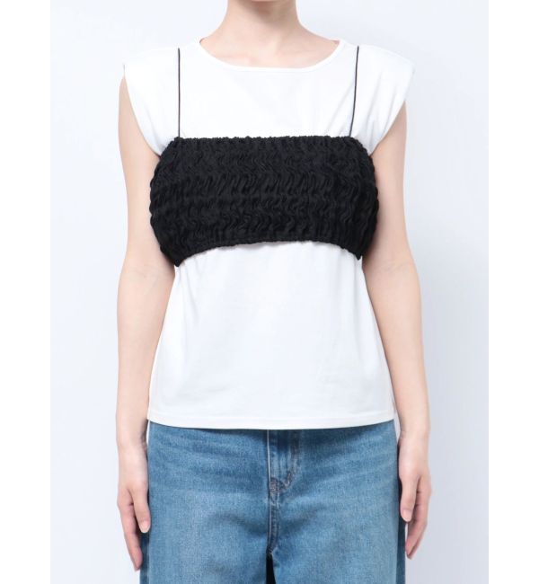 LAGUNAMOON「シャーリングブラトップ」|チューブトップ|