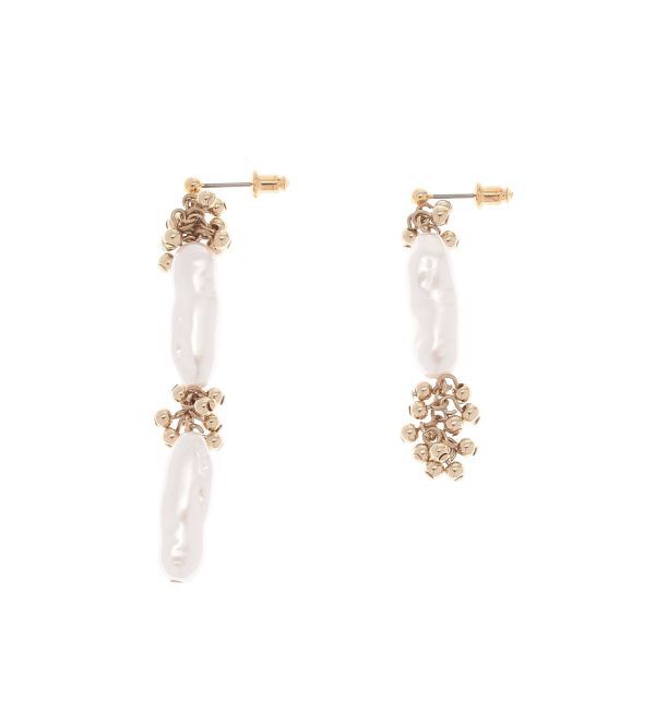 LAGUNAMOON「LADYキャビアビーズ淡水ピアス」|ピアス|ゴールド