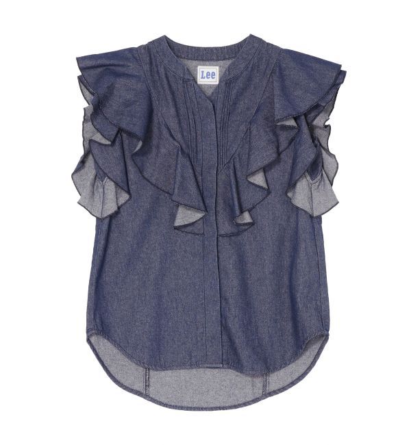 LAGUNAMOON「【Leeコラボ】Vネックフリルタックブラウス」|シャツ・ブラウス|