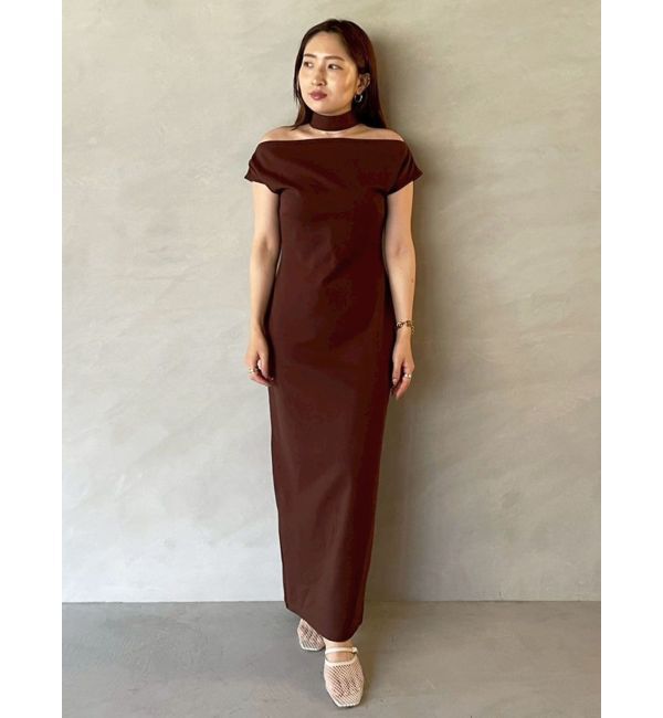 LAGUNAMOON「オフショルボートポンチワンピース」|ワンピース|