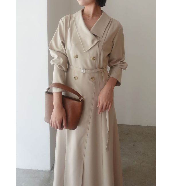 LAGUNAMOON「アシンメトリーカラーナローフレアワンピース」|ワンピース|