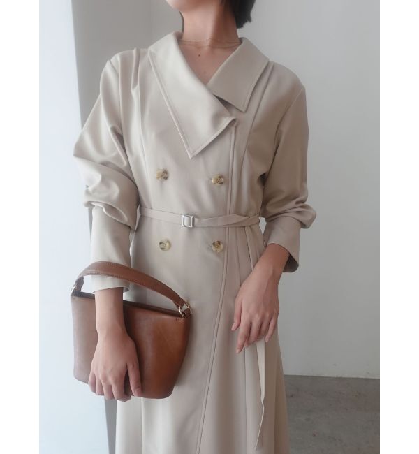 LAGUNAMOON「アシンメトリーカラーナローフレアワンピース」|ワンピース|