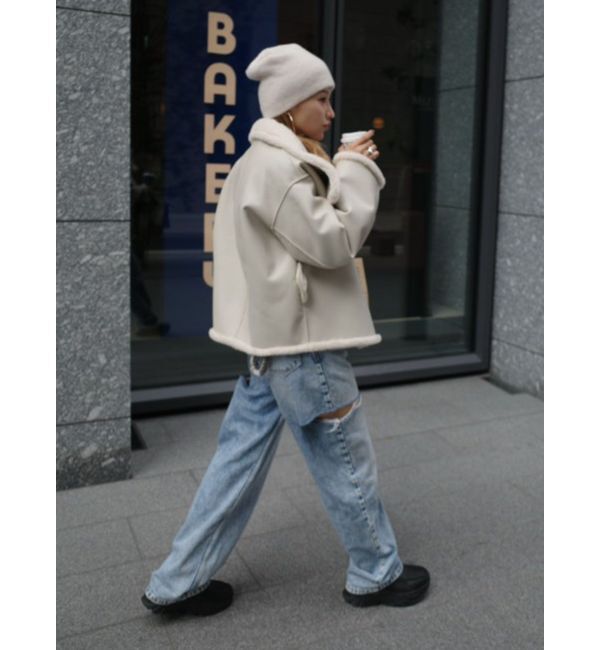 LAGUNAMOON「【REVIVAL】フェイクムートンスタンドカラーコート」|その他|