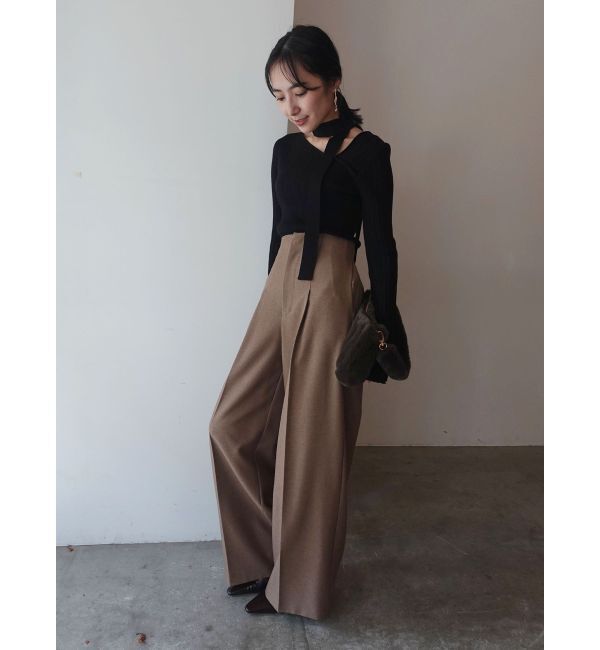 LAGUNAMOON「ウォッシャブルタックワイドパンツ」|その他|