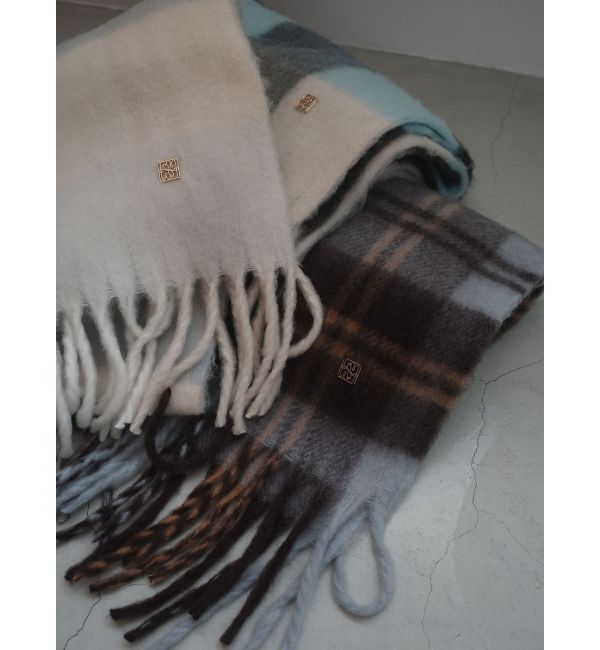 LAGUNAMOON「ワイドチェックストール」|ストール|