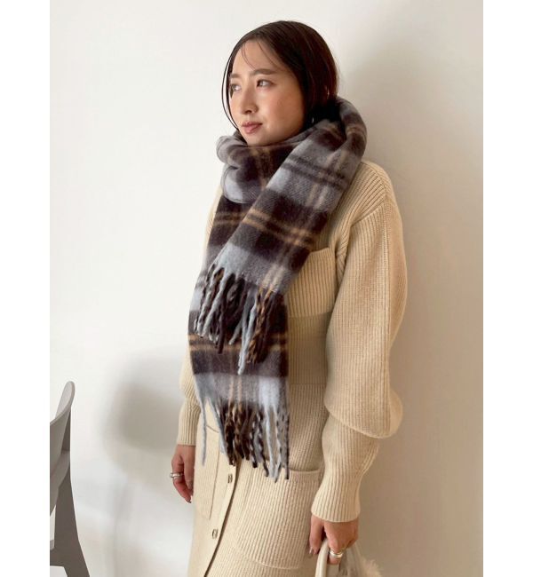 LAGUNAMOON「ワイドチェックストール」|ストール|