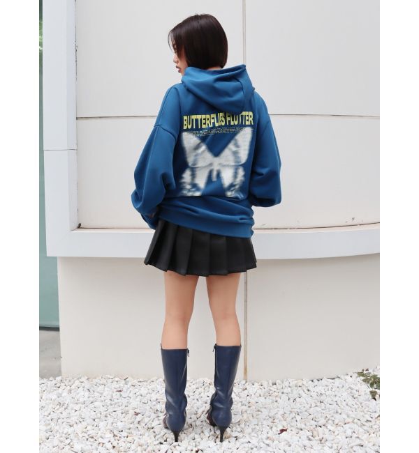 EVRIS「バタフライグラフィックオーバーサイズフーディー」|パーカー|