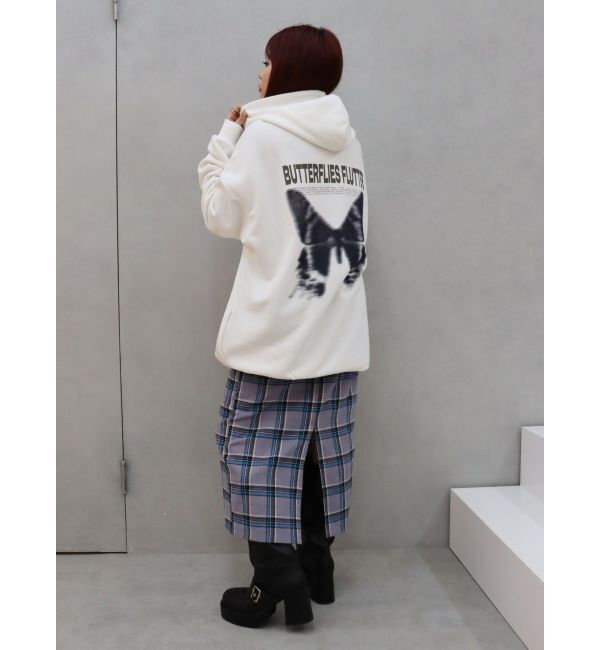 EVRIS「バタフライグラフィックオーバーサイズフーディー」|パーカー|