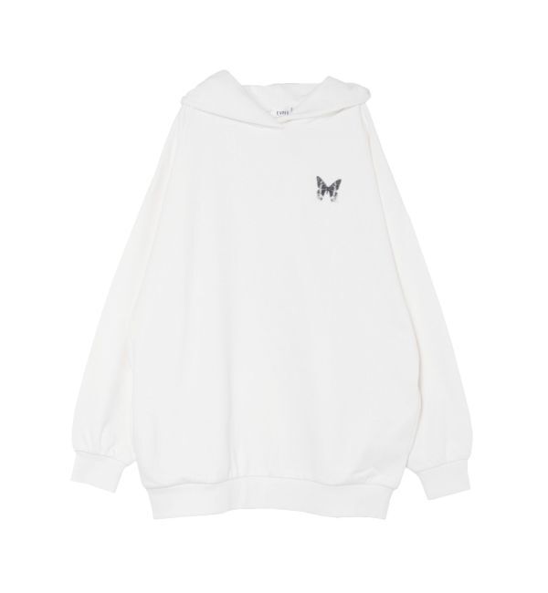 EVRIS「バタフライグラフィックオーバーサイズフーディー」|パーカー|