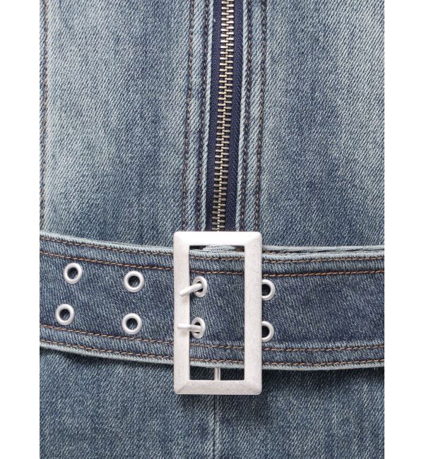 EVRIS「ストレッチデニムシャツミニワンピース」|ワンピース|