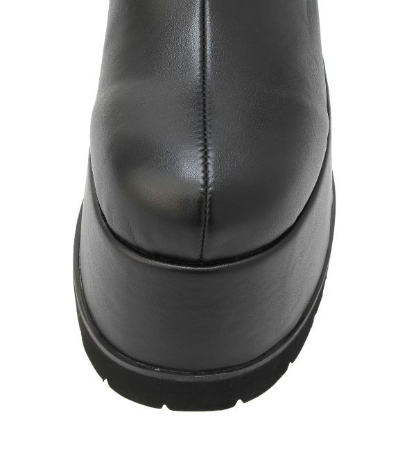 EVRIS「フェイクレザープラットフォームブーツ」|ショートブーツ|