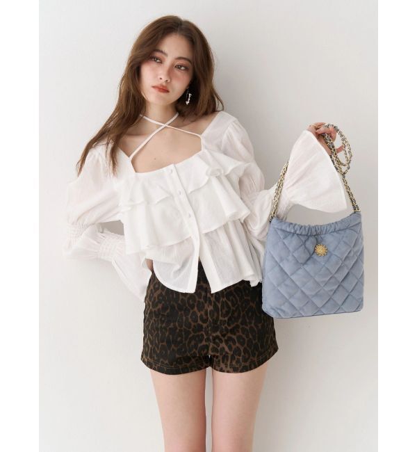 EVRIS「フリルボリュームチュニック」|シャツ・ブラウス|