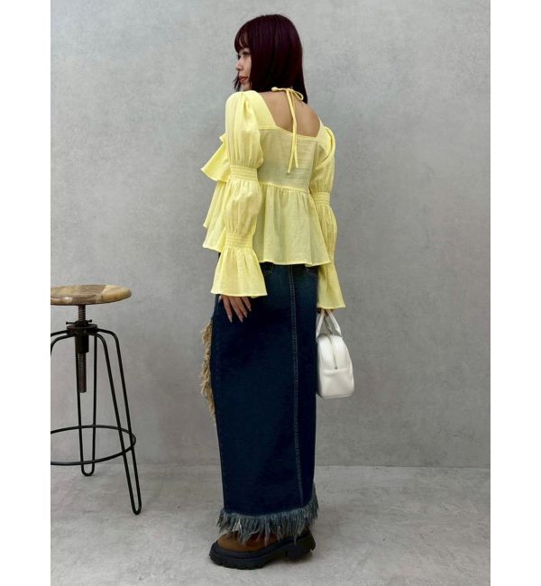 EVRIS「フリルボリュームチュニック」|シャツ・ブラウス|