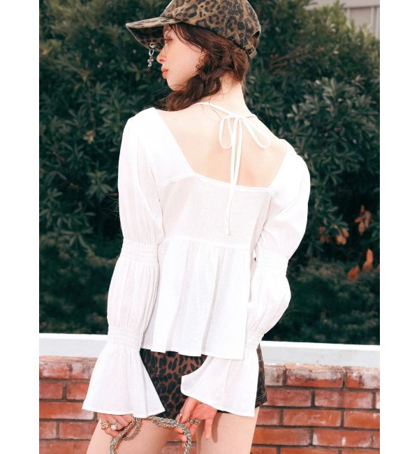 EVRIS「フリルボリュームチュニック」|シャツ・ブラウス|