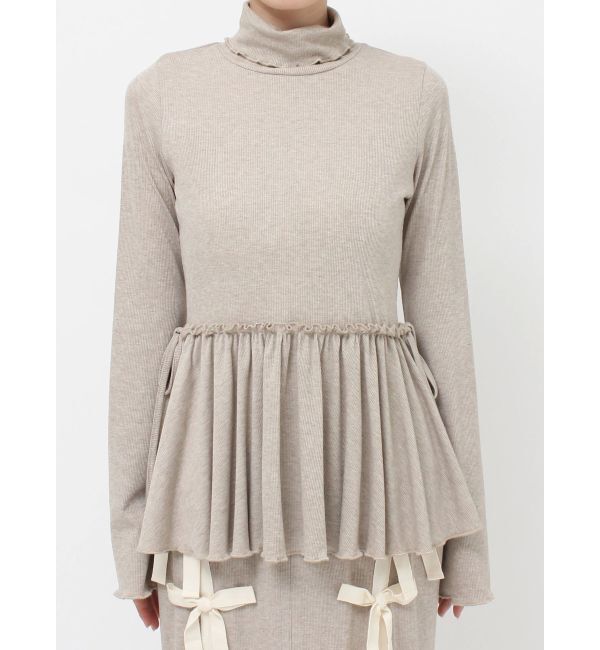 merry jenny「ギャザーペプラムカットtops」|Tシャツ・カットソー|