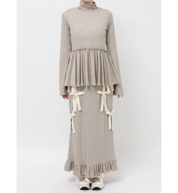 merry jenny「ギャザーペプラムカットtops」|Tシャツ・カットソー|