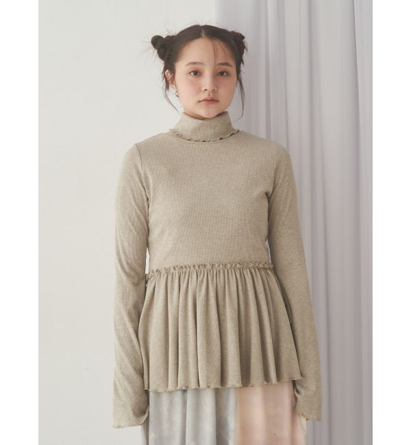 merry jenny「ギャザーペプラムカットtops」|Tシャツ・カットソー|