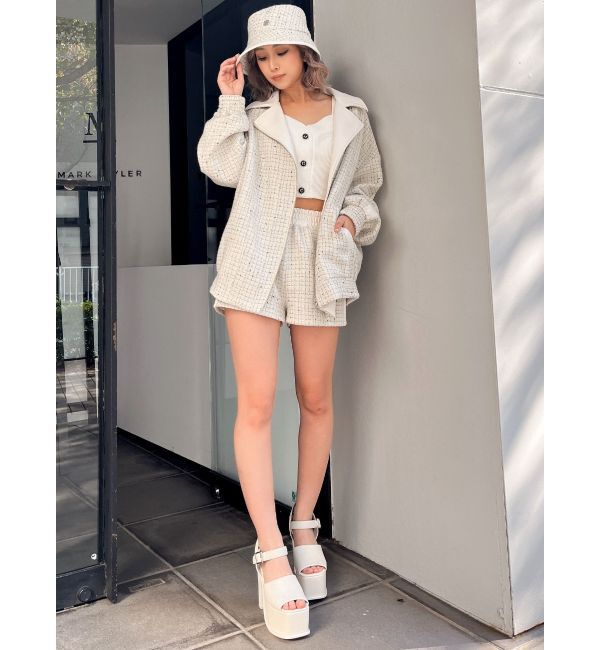 GYDA「サイドラインツイードショートパンツ」|その他|