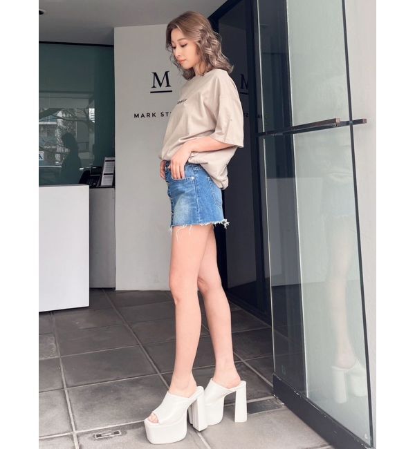 GYDA「レイヤードデザインスカートライクデニムショートパンツ」|その他|