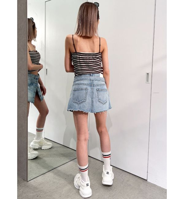 GYDA「レイヤードデザインスカートライクデニムショートパンツ」|その他|