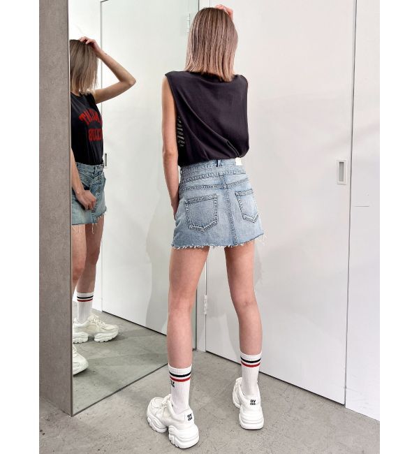 GYDA「レイヤードデザインスカートライクデニムショートパンツ」|その他|