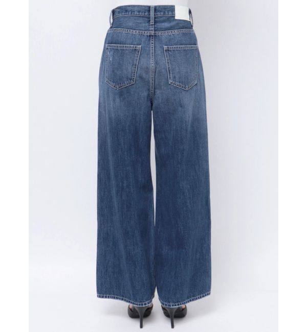 GYDA「ハイウエストダメージレースPatchストレートワイドデニムパンツ」|デニム|