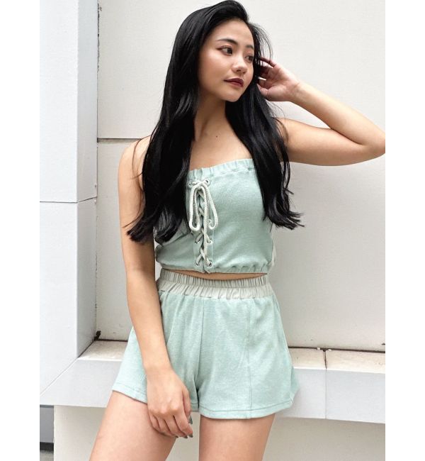 GYDA「2WAYレースアップベアトップス【SETUP着用可】」|チューブトップ|