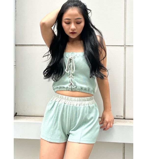 GYDA「2WAYレースアップベアトップス【SETUP着用可】」|チューブトップ|