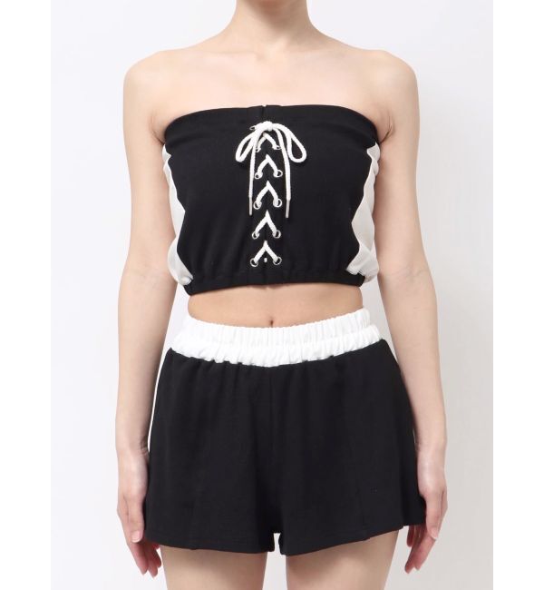 GYDA「2WAYレースアップベアトップス【SETUP着用可】」|チューブトップ|