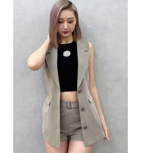 GYDA「ノースリーブジャケット【SETUP着用可】」|ベスト・ジレ|