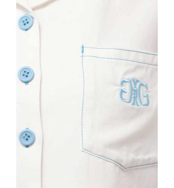 GYDA「Symmetry GYDA バイカラーステッチシャツ」|シャツ・ブラウス|