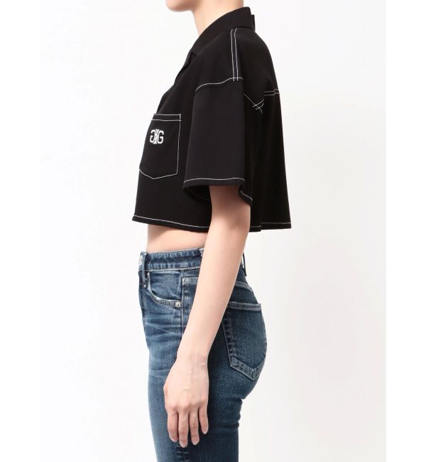 GYDA「Symmetry GYDA バイカラーステッチシャツ」|シャツ・ブラウス|