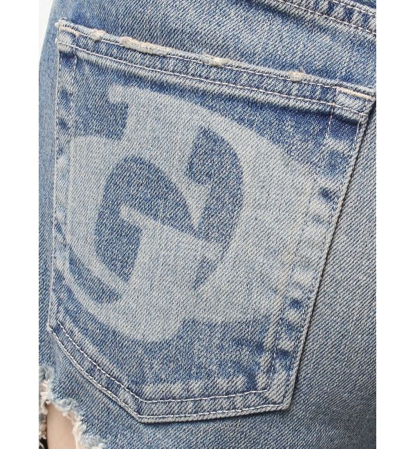 GYDA「ハイウエスト tear up damageストレートワイドデニムパンツ」|デニム|