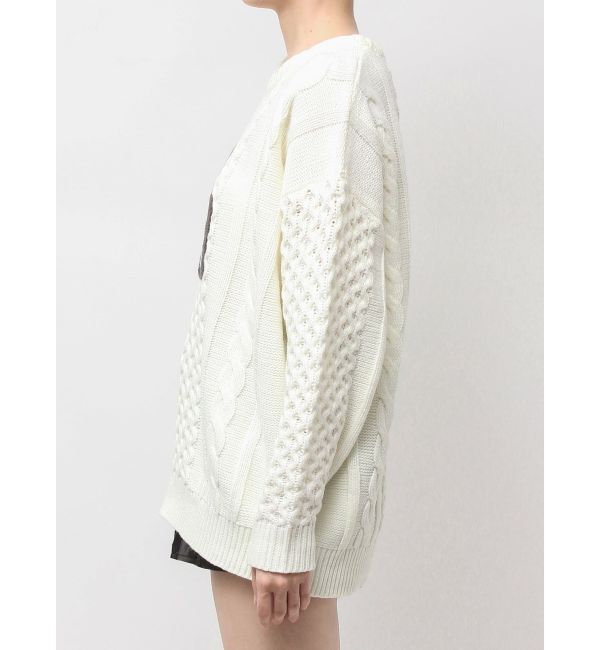 GYDA「GGサガラ刺繍ケーブルニットトップス」|ニット・セーター|