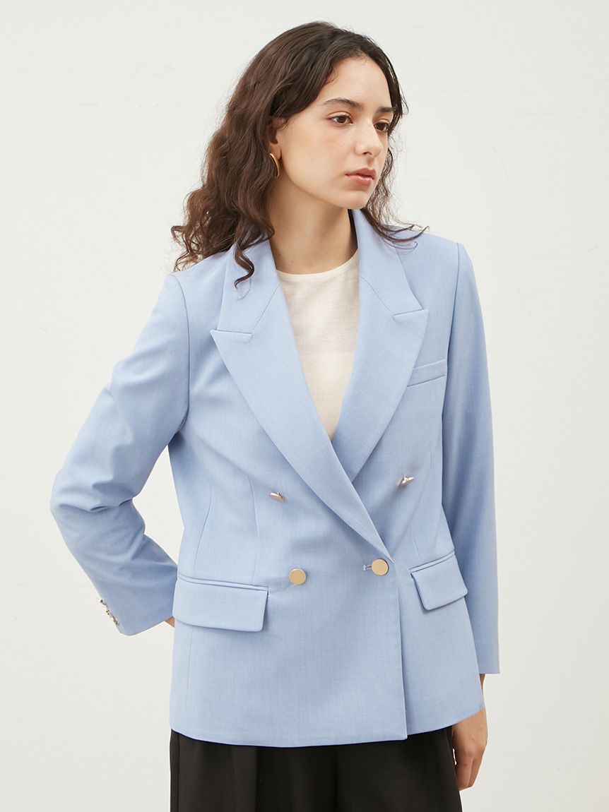 Mila Owen「金釦ダブルブレストブレザー」|テーラードジャケット|BLU