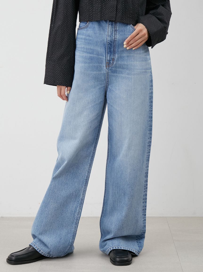 Mila Owen「ハイウエストワイドデニムパンツ」|デニム|LBLU
