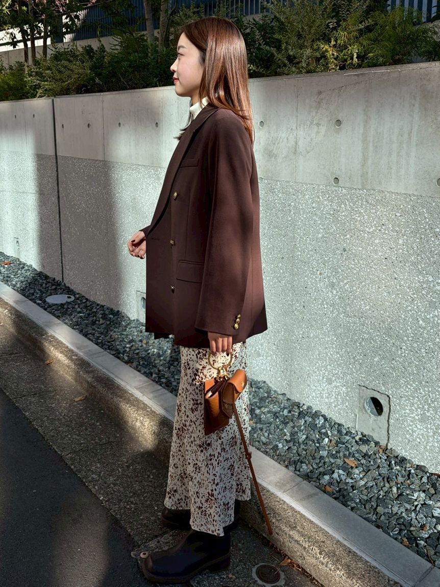 Mila Owen「金釦ダブルブレストロングブレザー」|テーラードジャケット|