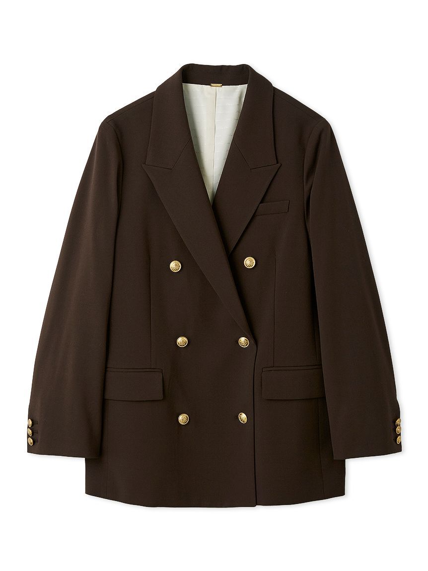 Mila Owen「金釦ダブルブレストロングブレザー」|テーラードジャケット|