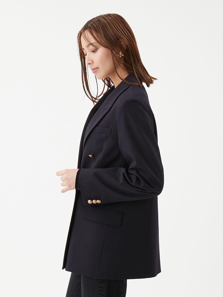 Mila Owen「金釦ダブルブレストロングブレザー」|テーラードジャケット|