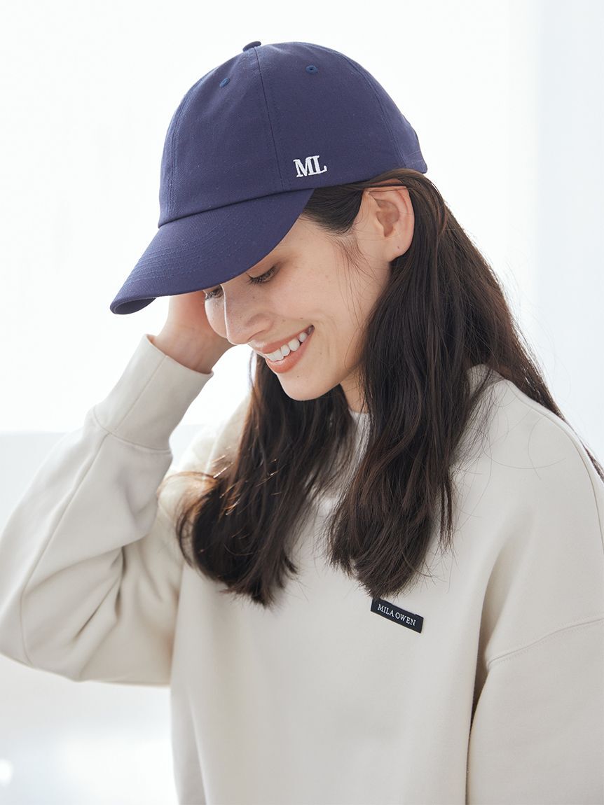 Mila Owen「ポイントロゴ刺繍キャップ」|キャップ・キャスケット|