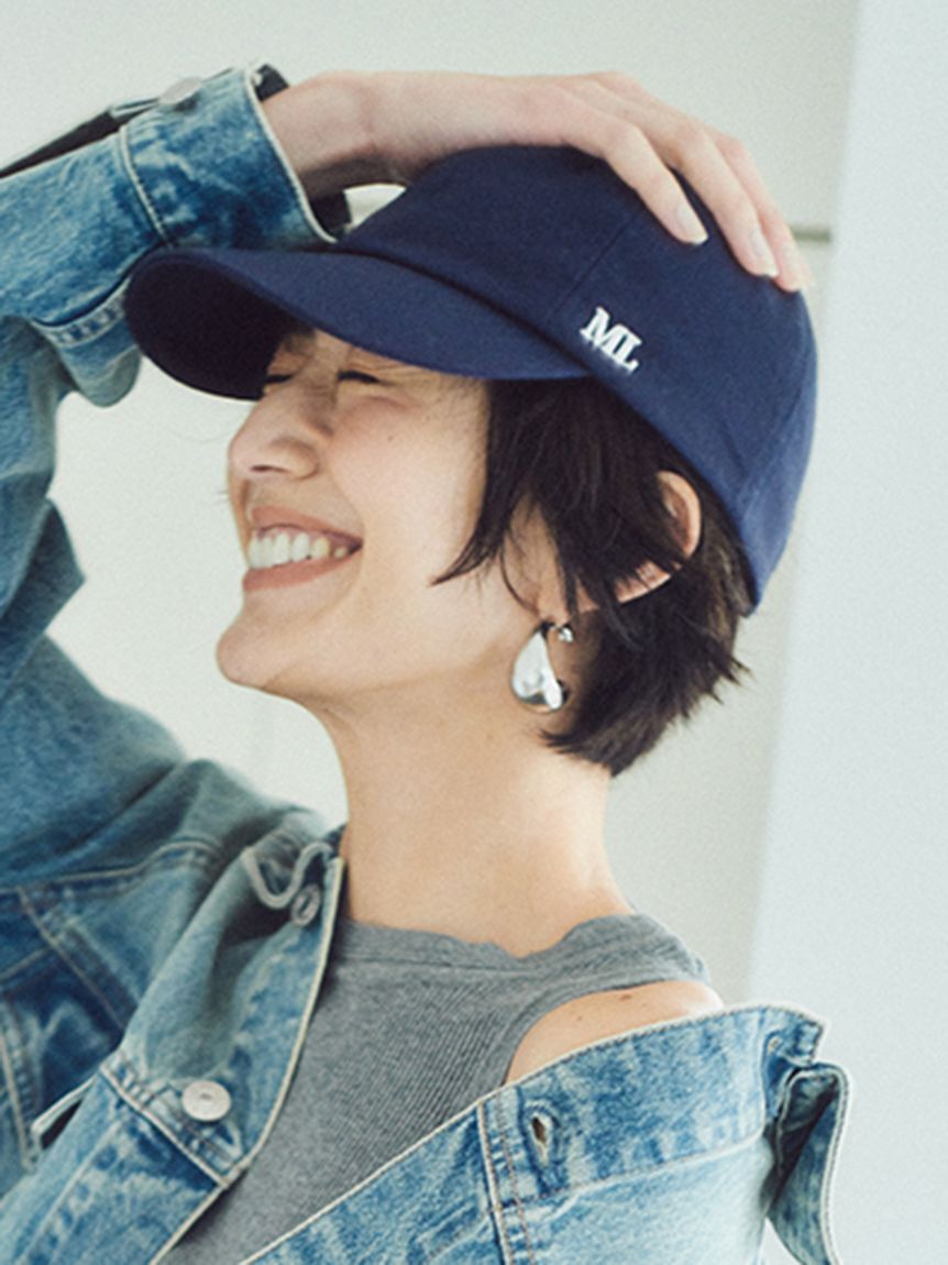Mila Owen「ポイントロゴ刺繍キャップ」|キャップ・キャスケット|NVY
