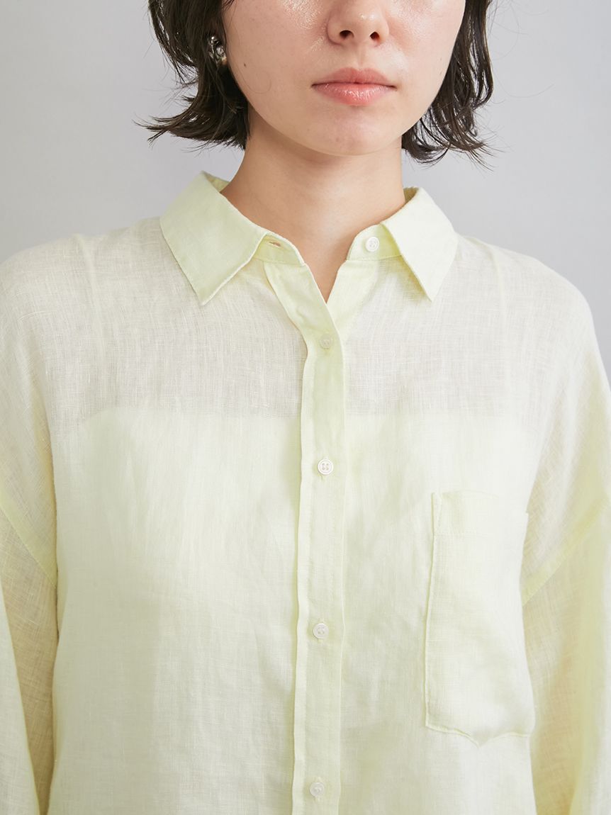 Mila Owen「ポケット付きフレンチリネンシャツ」|シャツ・ブラウス|