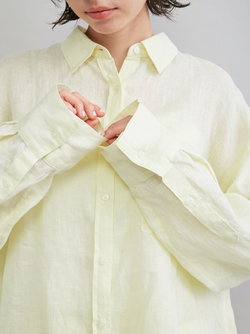 Mila Owen「ポケット付きフレンチリネンシャツ」|シャツ・ブラウス|