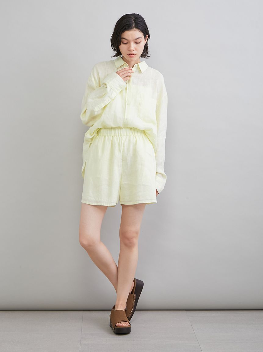 Mila Owen「ポケット付きフレンチリネンシャツ」|シャツ・ブラウス|